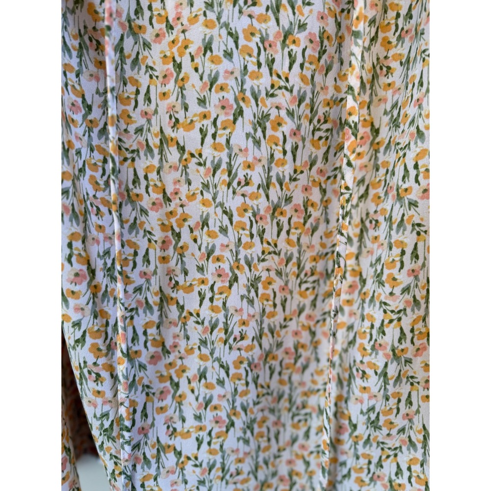CeCe Women's Flowy Lightweight NWT Floral Print Summery Split Sleeve Blouse XL - Picture 6 of 13